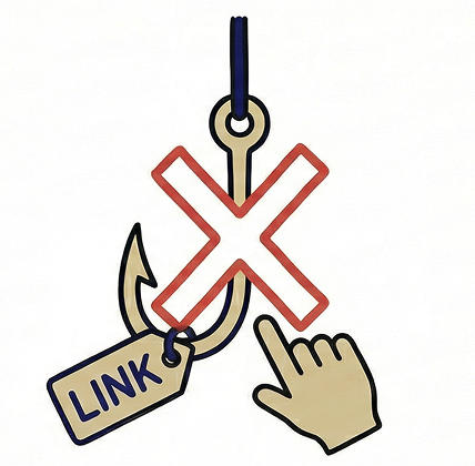 Phishing link warning