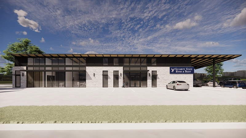 Rendering of new building