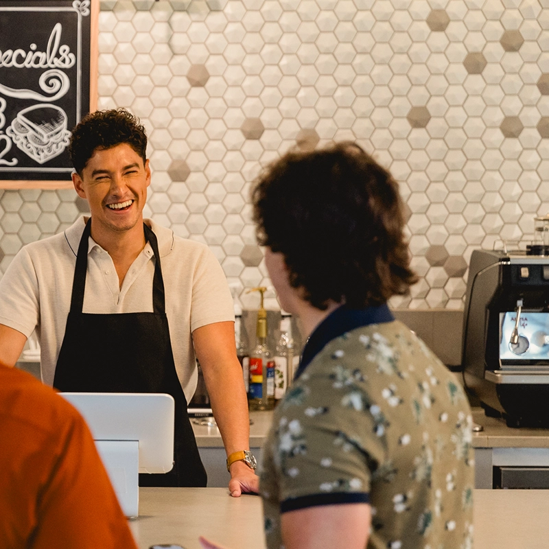 Barista at coffee shop